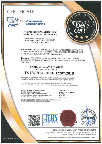 Teknoloji Uzmanım Yazılım Yaşam Döngüsü TS ISO IEC IEEE 12207
